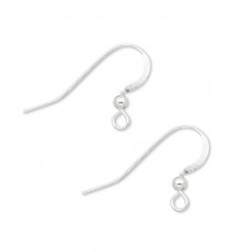 16mm 23ga Sterling Silver Filled Earwires with 2.5mm Ball - Open Loop - Pack of 2 Pair