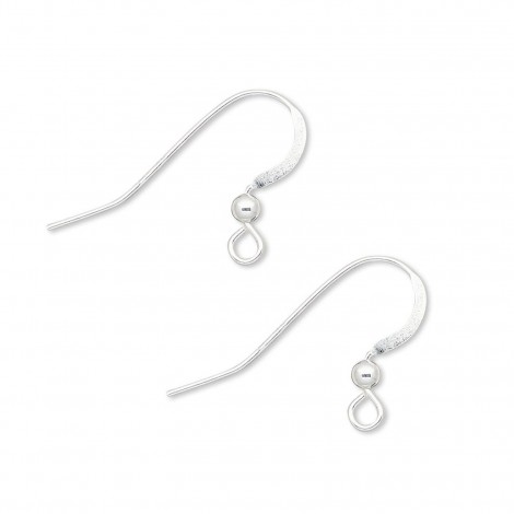 16mm 23ga Sterling Silver Filled Earwires with 2.5mm Ball - Open Loop - Pack of 2 Pair 16mm 23ga Sterling Silver Filled Earwires with 2.5mm Ball - Open Loop - Pack of 2 Pair