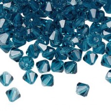 5mm Swarovski Faceted Bicones - Indicolite - Pack of 10