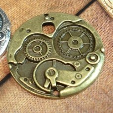 38mm Steampunk Antique Bronze Plated Alloy Pendant