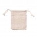 95mmx78mm Natural Cotton Drawstring Pouches - Pack of 5