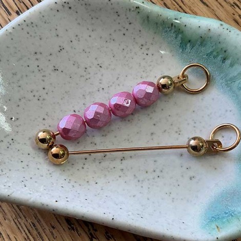 Add-a-Bead Beadable Pendant - Gold - Medium (35mm space) - Each