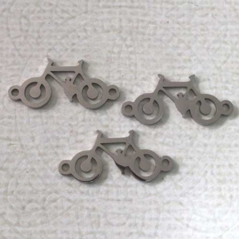 20mm 316 Stainless Steel Bicycle Link/Charm with 2- loops