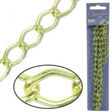 14.4x9mm Aluminium Chain - Apple Green - 36" (91cm)