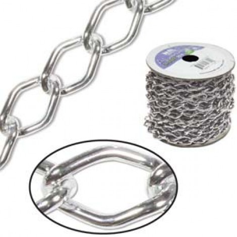 14.4x9mm Aluminium Chain - Bright Silver - 20ft (6m) Spool 14.4x9mm Aluminium Chain - Bright Silver - 20ft (6m) Spool