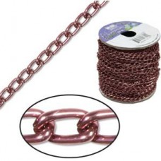 6x3.6mm Aluminium Chain - Purple-Brown - 20ft (6.09m) Spool