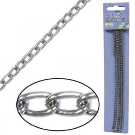 6x3.6mm Aluminium Chain - Hematite - 36 inch (91.4cm)