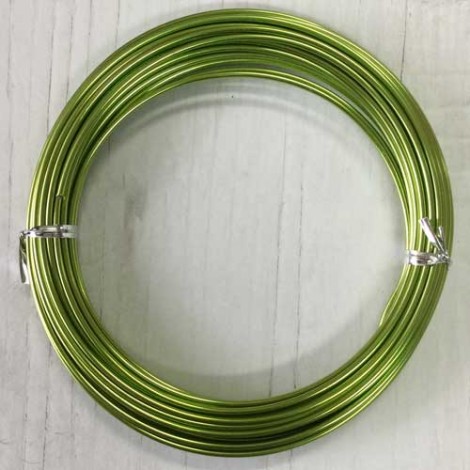 12ga Decorative Aluminium Wire - Apple Green - 10m spool