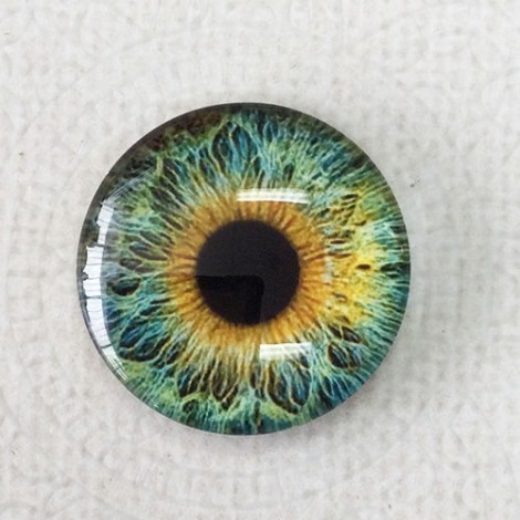 25mm Art Glass Round Cabochons - Dragon Eye 6 - Each 25mm Art Glass Round Cabochons - Dragon Eye 6 - Each
