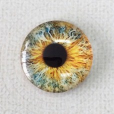 25mm Art Glass Round Cabochons - Dragon Eye 1 - Each