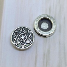 18mm (ID10x2mm) Ant Silver Round Slider for Flat Leather