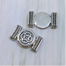 23x12mm (ID10x2mm) Ant Silver Celtic Knot Slider for Flat Leather