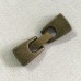 38x13mm (10x2mm ID) Fold-Over Antique Bronze Clasp for Flat Leather - Each