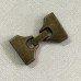 38x22mm (20x2mm ID) Fold-Over Antique Bronze Clasp for Flat Leather - Each