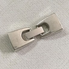 38x13mm (10x2mm ID) Fold-Over Antique Silver Clasp for Flat Leather - Each