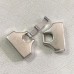 38x22mm (20x2mm ID) Fold-Over Antique Silver Clasp for Flat Leather - Each