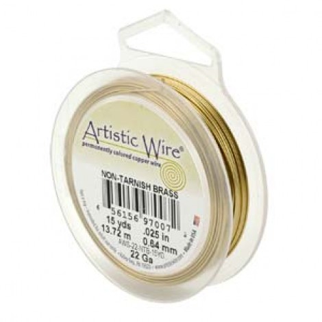 18ga Artistic Wire - Anti-Tarnish Brass - 10yd