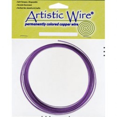Purple Artistic Craft Wire - 16 ga (1.3mm) - 10ft Coil