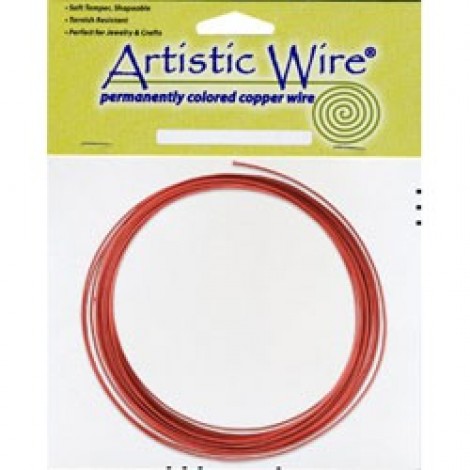 10ga (2.5mm) Red Artistic Wire - 25ft Coil