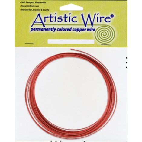 Artistic Wire Red Artistic Wire - 12ga - 25ft spool (7.62m)