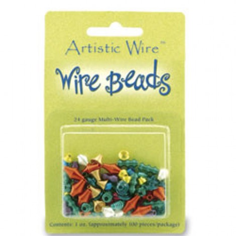 Artistic Wire Beads - 24ga Multi-Wire Bead Pack - approx 100pc