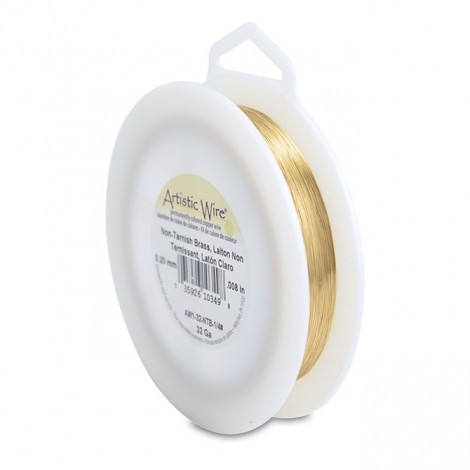 32ga Artistic Wire Tarnish Resistant Brass - 1/4lb (372m)