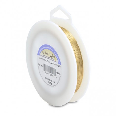 32ga Artistic Wire Tarnish Resistant Gold Color - 1/4lb (372 metres)