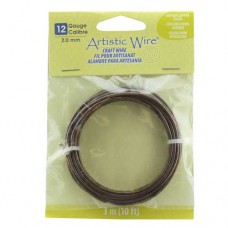 Antique Copper Artistic Wire - 12ga (2mm) 10ft (3m) Coil
