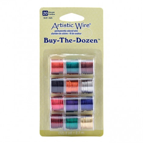 20ga Standard Colours Buy the Dozen Artistic Wire Sampler Kit