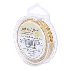 18ga Twisted Artistic Wire - Tarnish Resistant Brass - 4.57m