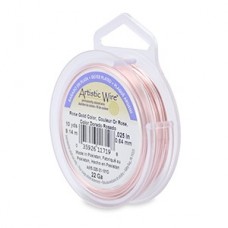 22ga Artistic Craft Wire - Rose Gold Colour - 10yd