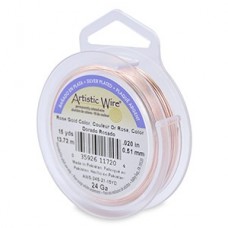 24ga Artistic Craft Wire - Rose Gold Colour - 15yd