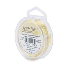 26ga Artistic Craft Wire - Bare Yellow Brass - 30yd (27.4m)