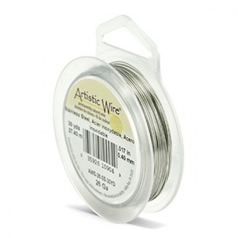 26ga Artistic Craft Wire - Stainless Steel - 30yd (27.4m)