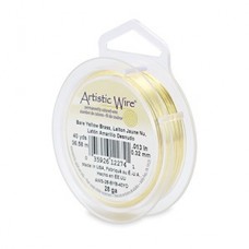 28ga Artistic Craft Wire - Bare Yellow Brass - 40yd (36.5m)