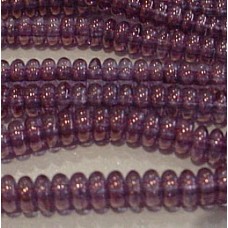 4mm Amethyst Lustre Czech Wafer Rondelles - Pack of 50