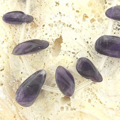 15-20mm Amethyst Long Top-Drilled Nuggets - Strand
