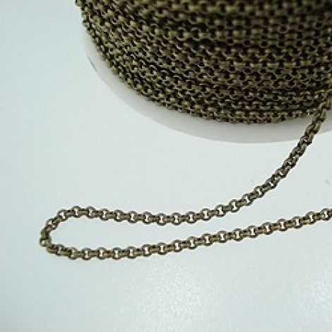 2mm Ant Brass Plated Iron Cross Chain