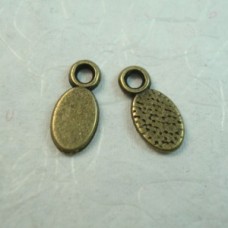 Antique Brass Oval 12.5x6mm Chain Tabs - Pack of 10