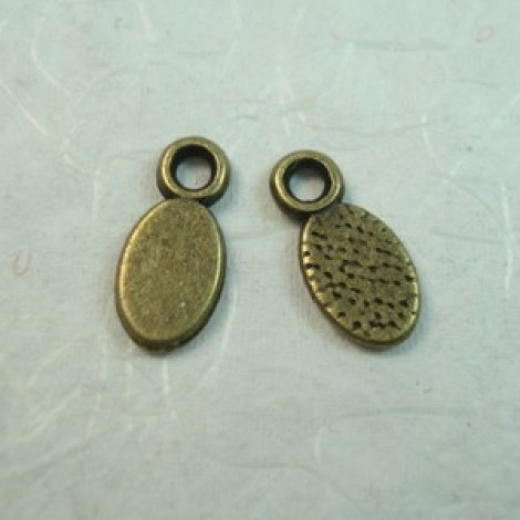 Antique Brass Oval 12.5x6mm Chain Tabs