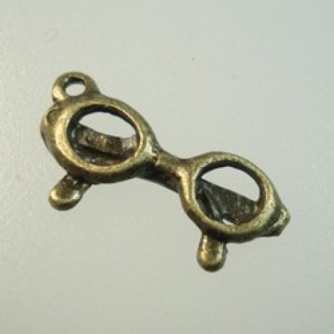25x10mm Vintage Ant Bronze Glasses Charms