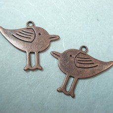 27x33mm Antique Copper Bird Pendant/Charm