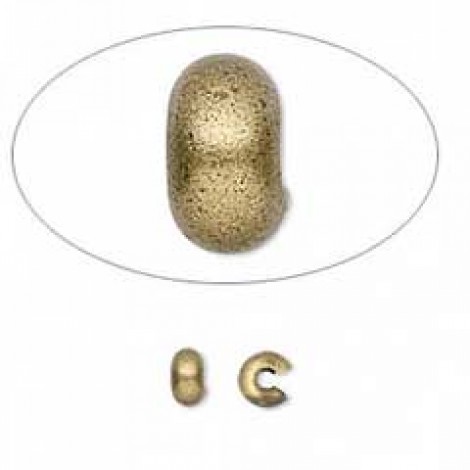 4mm Antique Gold Crimp Bead Covers