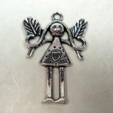 Ant Silver Plated Tibetan Style Angel Pendants