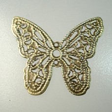 27x32mm Antique Brass Filigree Butterfly