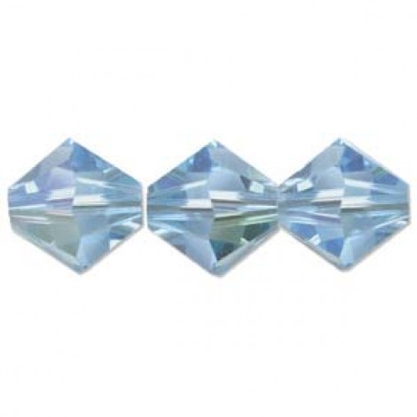 5mm Swarovski Faceted Crystal Bicones - Aqua AB