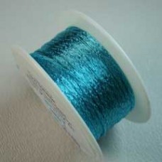 1mm Metallic Wire Lace Ribbon - Aqua - 1m