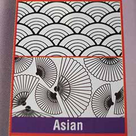 22x28cm Shade-Tex Texture Plastic Rubbing Plates - Asian