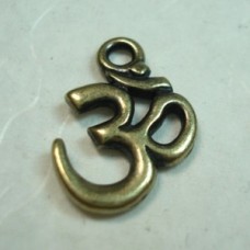 13x18mm TierraCast Om Charms - Brass Oxide - Pack of 2