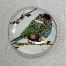 25mm Art Glass Backed Cabochons - Australian Native Birds 3 - Each